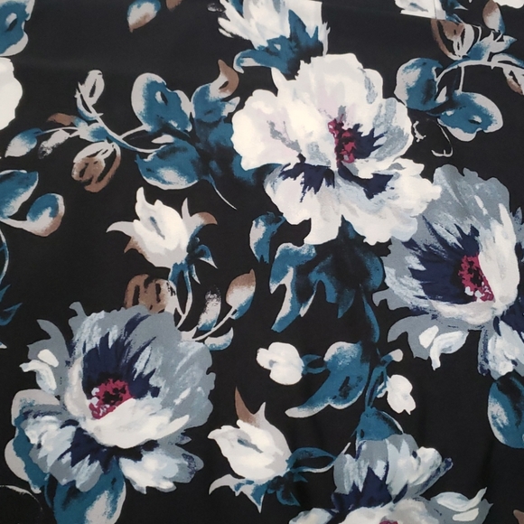 WHBM Reversible Floral/Solid Knit Sheath Dress S - Picture 6 of 11